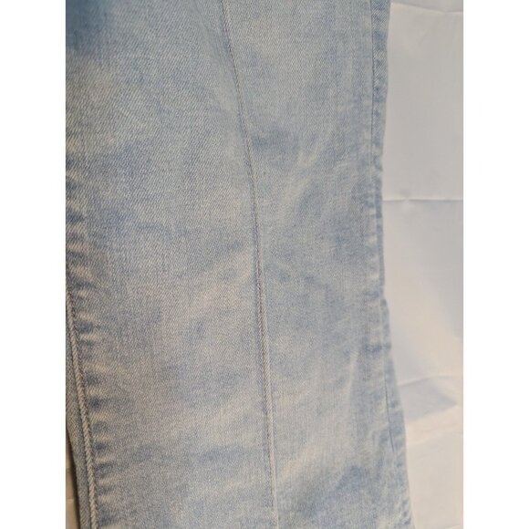 American Eagle Jeans Festival Flare Split Hem Sz 6 Short Stretch Denim 70s Retro - Picture 2 of 12